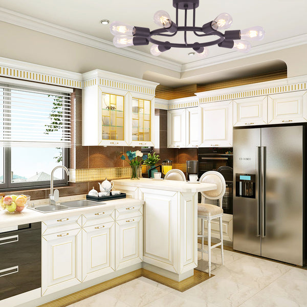 Semi Flush Mount Stainless Steel Kitchen Lights 12 Inch LED Semi