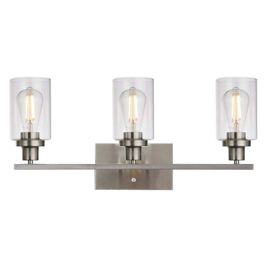 BONLICHT 3 Lights Wall Sconce Brushed Nickel Finished Modern Bathroom Vanity Light Fixtures