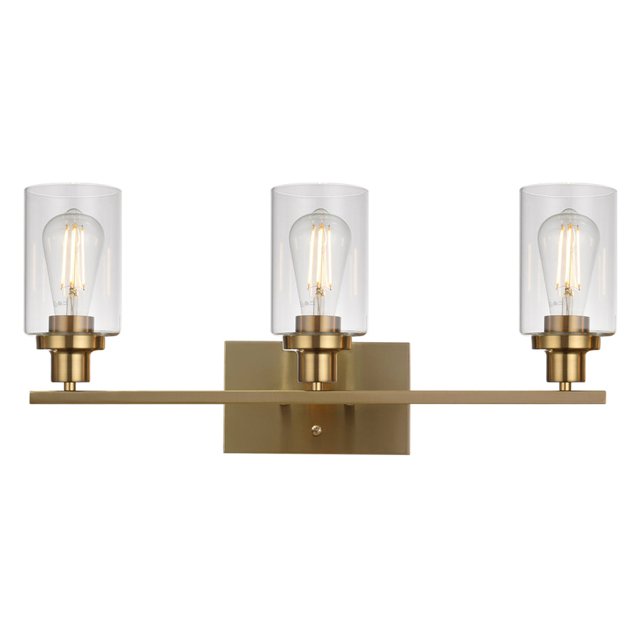BONLICHT 3 Lights Sconces Wall Lighting Brass Contemporary Bathroom Vanity Light Fixtures