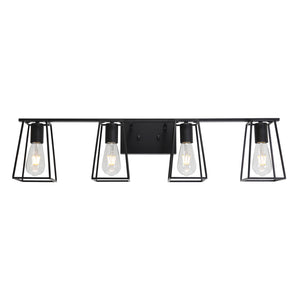 BONLICHT 4-Light Black Vanity Lights for Bathroom