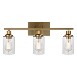 BONLICHT 3 Lights Sconces Wall Lighting Brass Contemporary Bathroom Vanity Light Fixtures