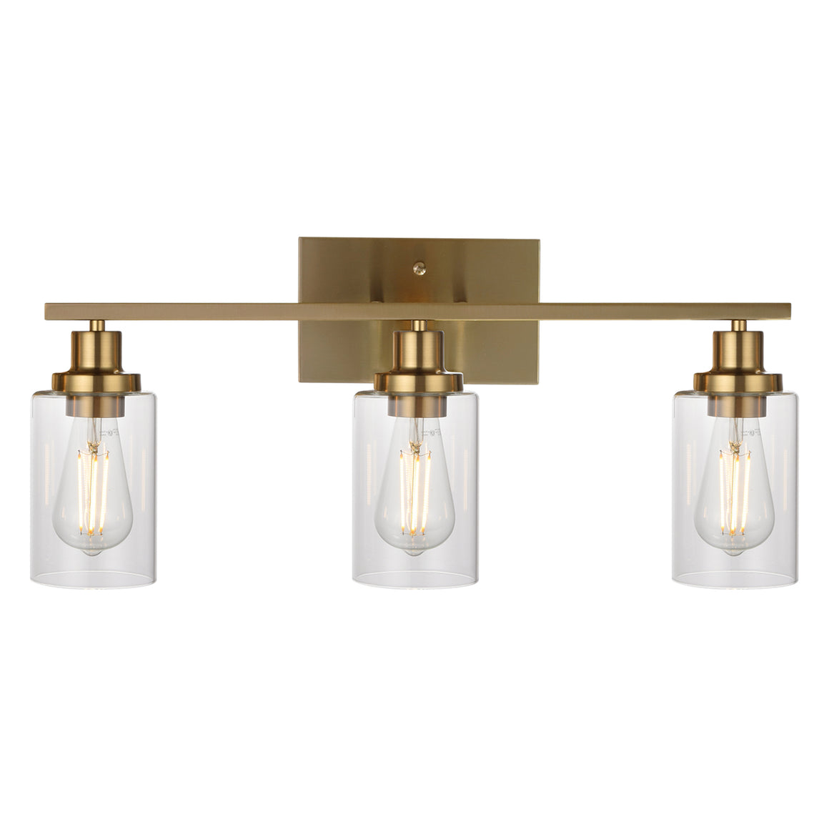 BONLICHT 3 Lights Sconces Wall Lighting Brass Contemporary Bathroom Vanity Light Fixtures