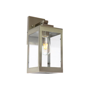 1-Light Wall Sconce Brushed Nickel with Clear Glass