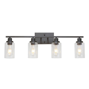 BONLICHT 4 Lights Wall Sconce Lighting Oil Rubbed Bronze Finished with Clear Glass
