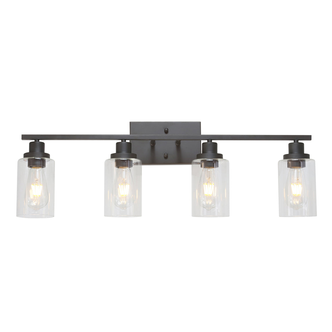 BONLICHT 4 Lights Wall Sconce Lighting Oil Rubbed Bronze Finished with Clear Glass