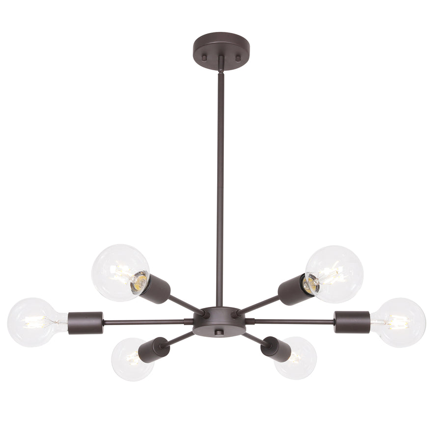 BONLICHT Sputnik Chandeliers Oil Rubbed Bronze 6 Lights