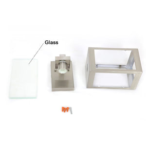 1-Light Wall Sconce Brushed Nickel with Clear Glass