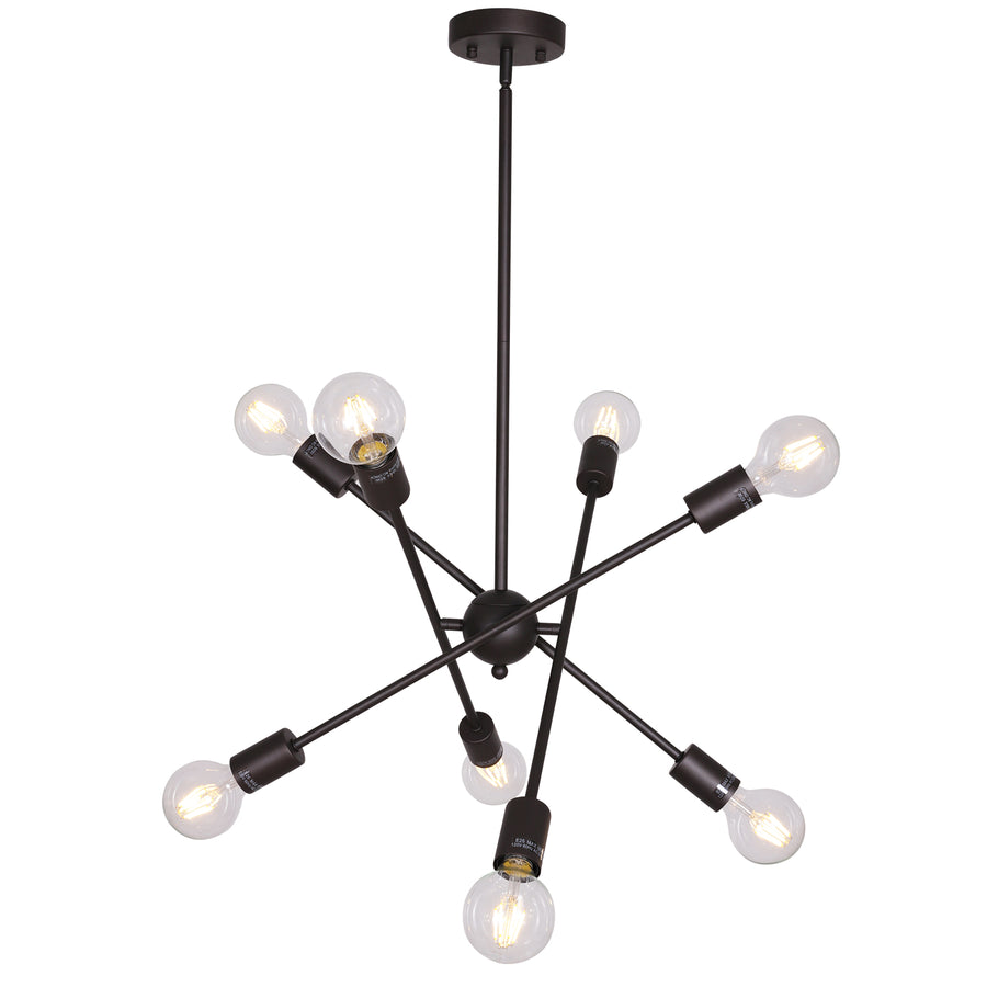 BONLICHT Oil-Rubbed Bronze Sputnik Chandeliers 8 Lights Semi Flush Mount Light Fixture
