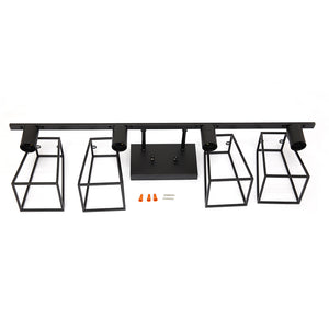 BONLICHT 4-Light Black Vanity Lights for Bathroom