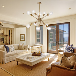 BONLICHT 10 Lights Modern Chandeliers Brass Sputnik Light