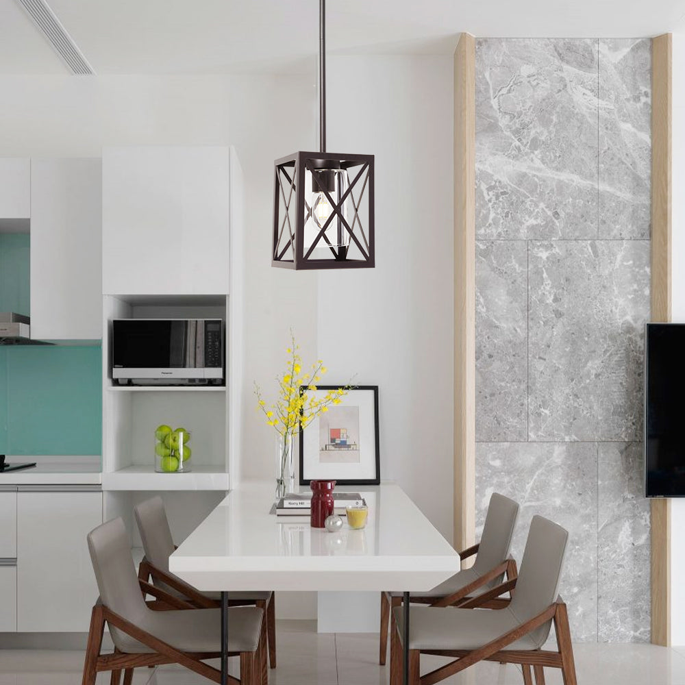 Oil rubbed bronze farmhouse pendant light clearance