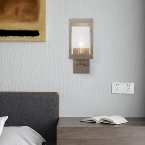 1-Light Wall Sconce Brushed Nickel with Clear Glass