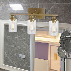 BONLICHT 3 Lights Sconces Wall Lighting Brass Contemporary Bathroom Vanity Light Fixtures