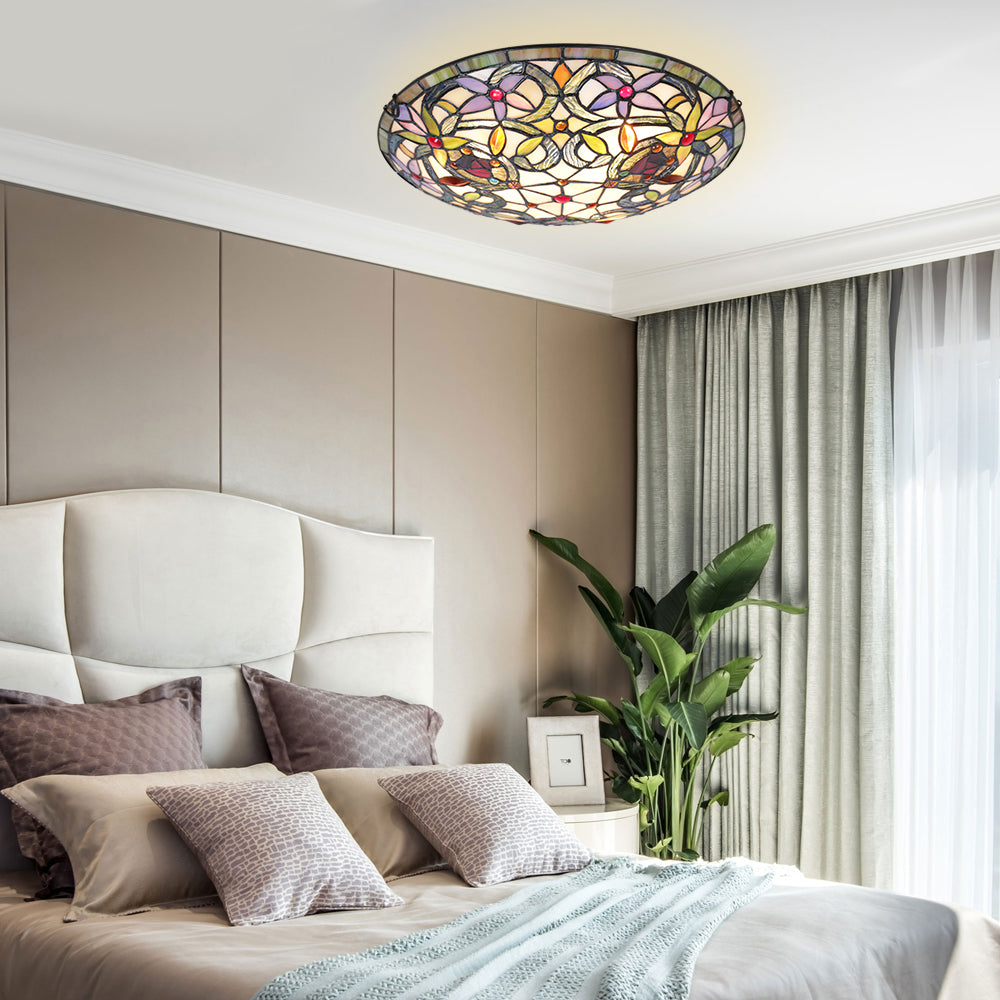 Tiffany flush ceiling lights hotsell