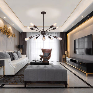 BONLICHT 10 Lights Sputnik Chandelier Lighting Oil-Rubbed Bronze Industrial Pendant Light Suite for Any Space