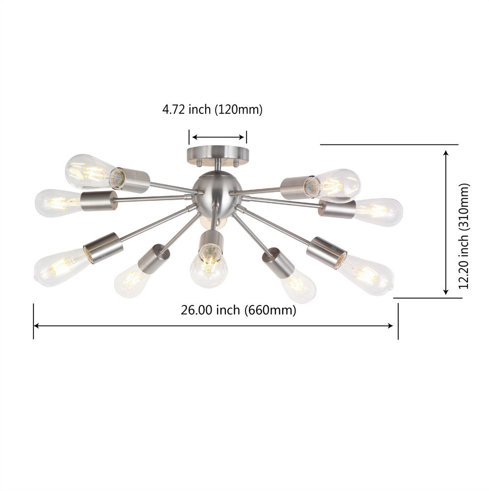 68929 : Standard Lighting 12" LED Round Flush Mount, 15W, Brushed 68929 : Standard Lighting 12" LED Round Flush Mount, 15W, Brushed