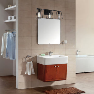 BONLICHT Bathroom Vanity Light Fixtures Black Finish 3-Light