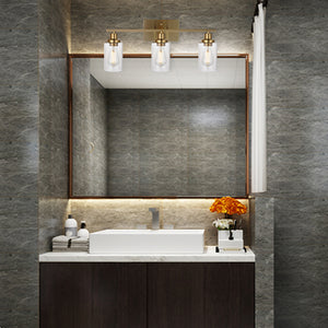 BONLICHT 3 Lights Sconces Wall Lighting Brass Contemporary Bathroom Vanity Light Fixtures