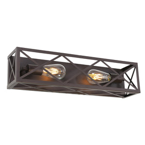 BONLICHT Industrial Sconces Wall Lighting 2-Light Bathroom Vanity Light Fixtures Oil Rubbed Bronze Finish