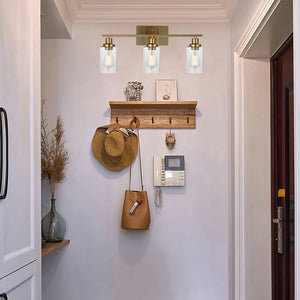 BONLICHT 3 Lights Sconces Wall Lighting Brass Contemporary Bathroom Vanity Light Fixtures
