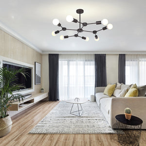 BONLICHT Sputnik Chandeliers 8-Light Oil Rubbed Bronze