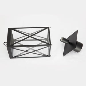 BONLICHT 1-Light Outdoor Post Light Fixture, Black Exterior Post Lantern