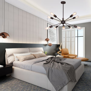 BONLICHT 10 Lights Sputnik Chandelier Lighting Oil-Rubbed Bronze Industrial Pendant Light Suite for Any Space