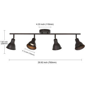 BONLICHT 4-Light Track Lighting Fixtures Ceiling Oil Rubbed Bronze Finished