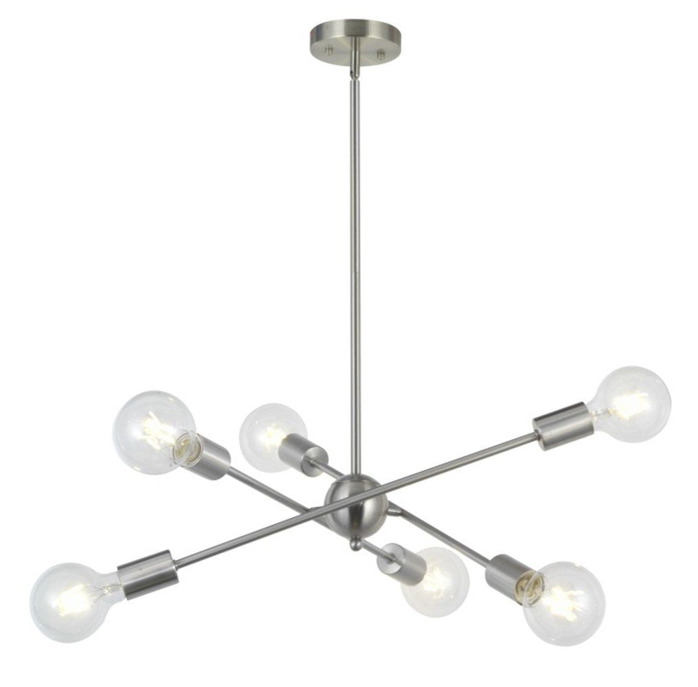Modern Chandeliers | Chandelier 6 Lights Brushed Nickel | Sputnik ...