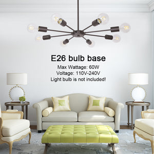 BONLICHT Sputnik Pendant Light Oil Rubbed Bronze 8 Lights