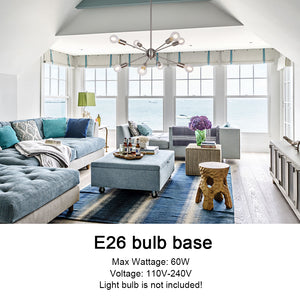 BONLICHT 8-Light Modern Sputnik Pendant Light Brushed Nickel