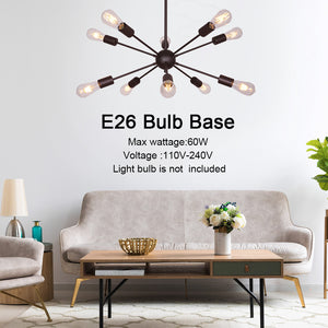 BONLICHT 10 Lights Sputnik Chandelier Lighting Oil-Rubbed Bronze Industrial Pendant Light Suite for Any Space