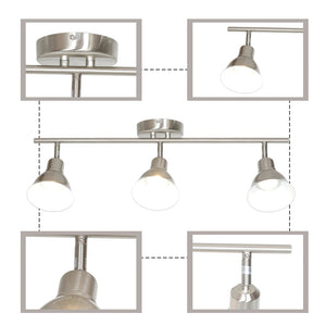 BONLICHT Track Lighting with 3 Lights Adjustable Heads